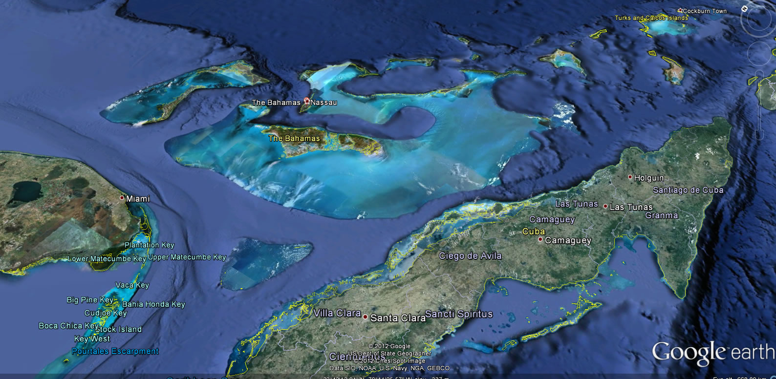 Bahamas terre carte